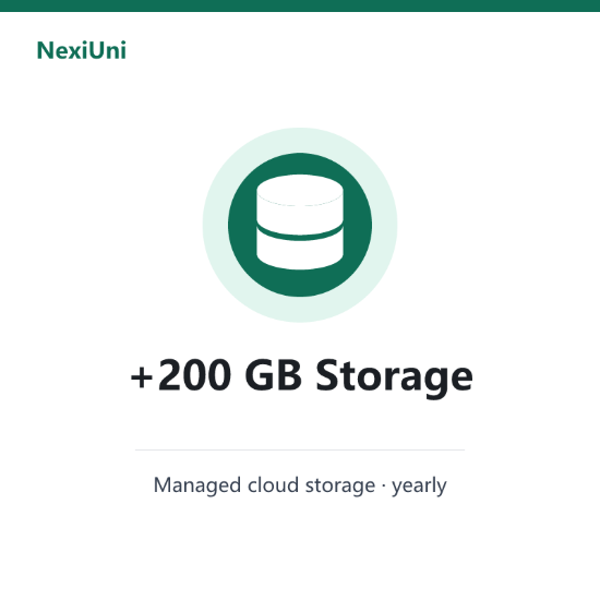 Picture of Extra Storage — +200 GB